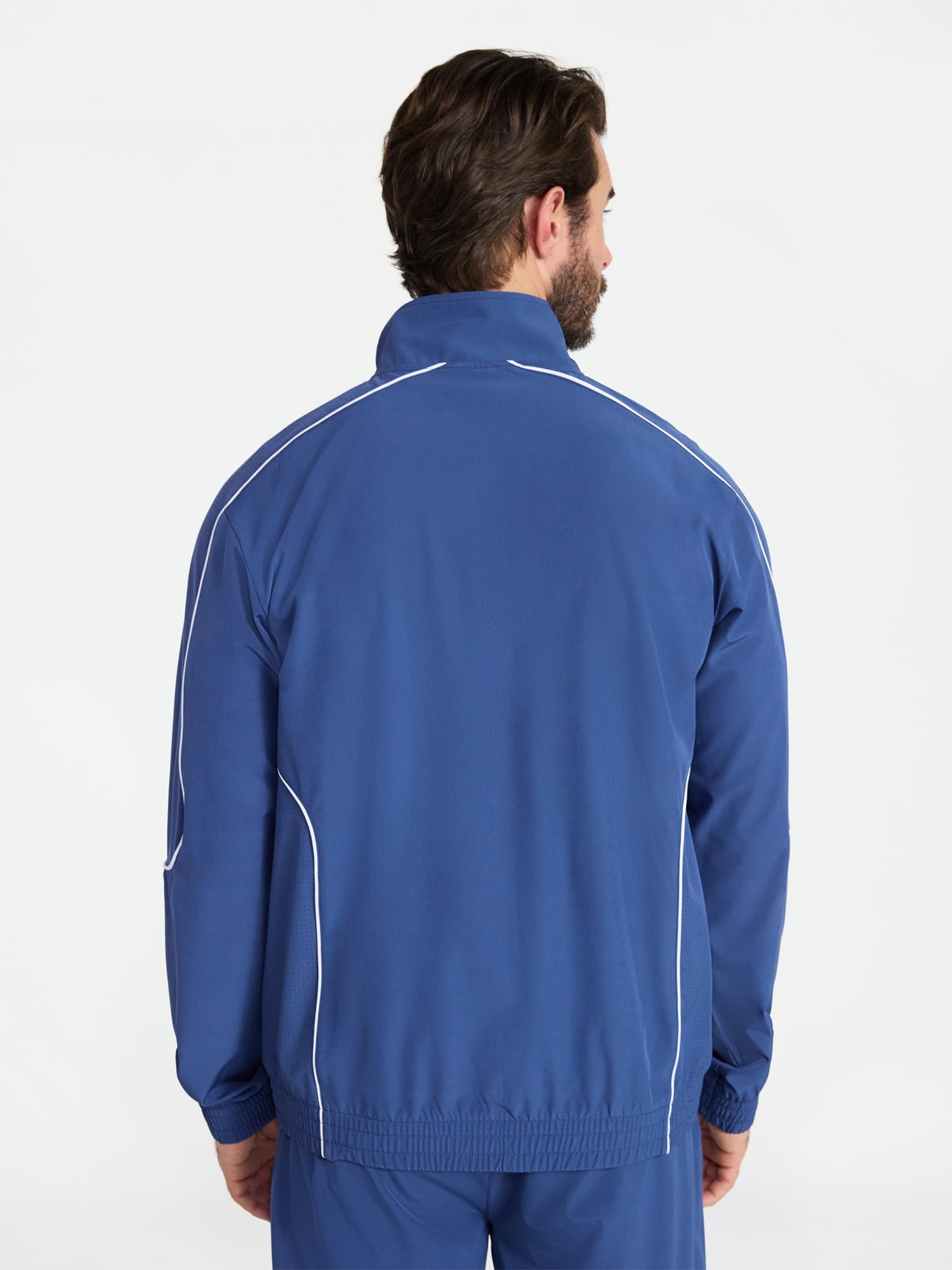 Athletic Works Men's Woven Full Zip Jacket, Midweight, Sizes S-3XL