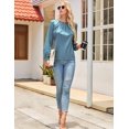 thumbnail image 5 of Womens Dressy Business Casual Blouse Pleated Long Sleeve Tops Satin Silk Work Shirt Fall Outfits 2024, 5 of 6