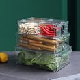thumbnail image 3 of MesaSe 7Pcs Fridge Organizer Box with Lid Clear Fruit Storage Containers Stackable Refrigerator Organizer Bins with Drain Tray, 3 of 6