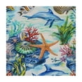 thumbnail image 4 of HAOXIT Marine Animals Square Star Bottle Ship Table Cloth Polyester s for Home Decor, Parties, Picnic 46*46, 4 of 8