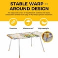 thumbnail image 4 of Easter Eggs Table Cloths for 8 Foot Rectangle Tables, Spring Flowers Truck Leaves Butterflies Beige Patio Waterproof Elastic Fitted Tablecloths, Washable Rectangular Table Cover for Camping, 4 of 8