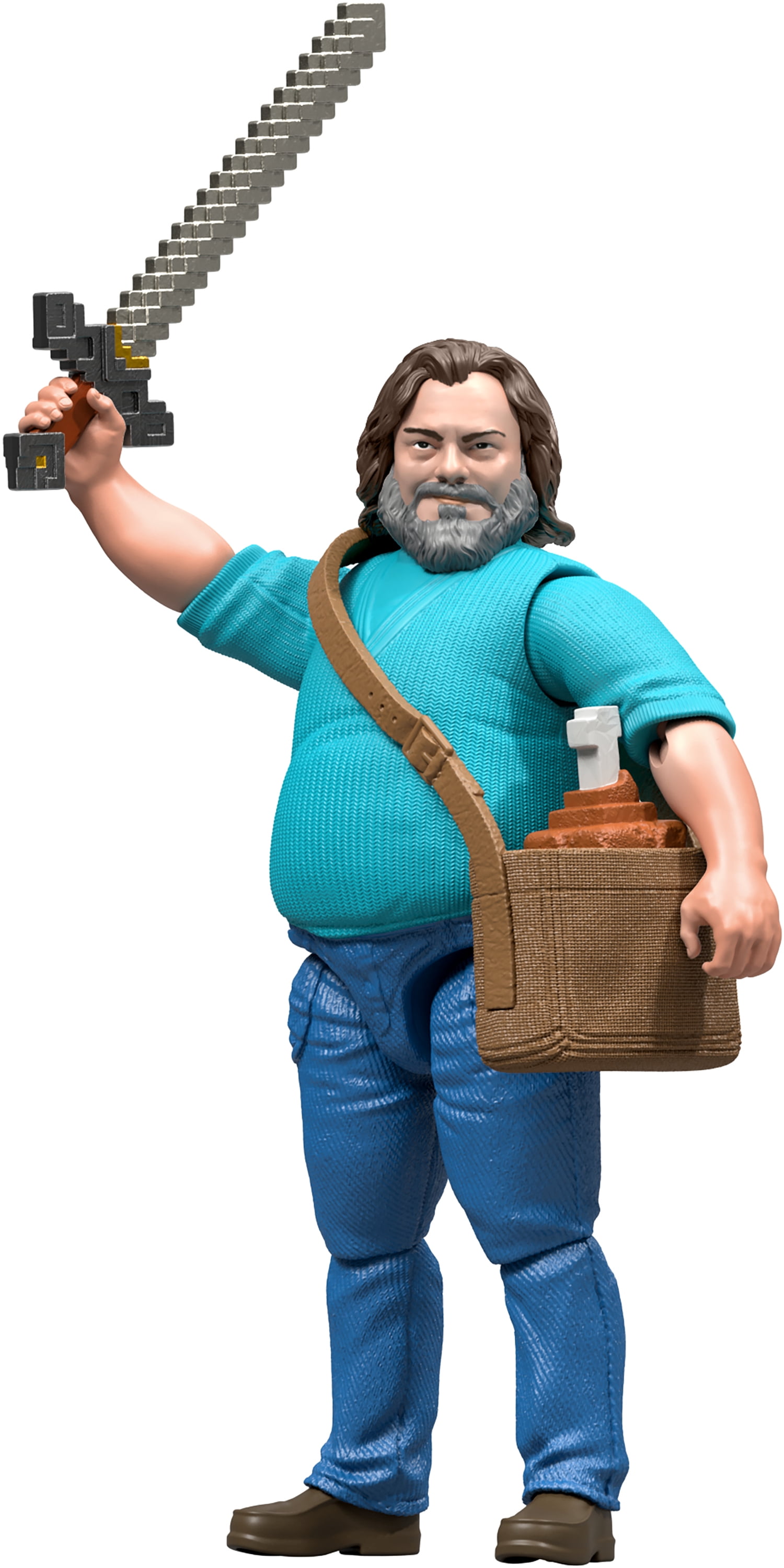 Minecraft Steve Action Figure & Accessories, 4-inch Toy Set Inspired by A Minecraft Movie