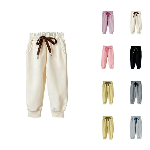 Girls Sweatpants Girls Gym Pants Girls Pants Kids Sweatpants Soft Casual Athletic Pants with Drawstring and Pockets for Boys and Girls