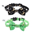thumbnail image 1 of Shisuyan Adjustable Cat Collar Black Polyester 2Set 11.8X1.6X0.4In, 1 of 8