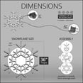 thumbnail image 5 of Kringle Traditions 36” Cool White LED Christmas Snowflake Light, Fold-Flat Outdoor Lighted Snowflake, 5 of 11