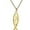 Gold, variant on Stainless Steel Jesus Fish Style Christian Religious Pendant Necklace