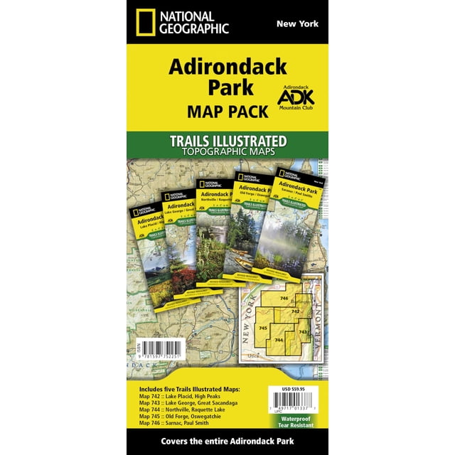 Paquete de Mapas National Geographic Senderos del Parque Adirondack