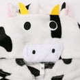 thumbnail image 6 of Onesie Pajamas Animal Cow Themed Plush Halloween One Piece Family Matching Pjs (White M), 6 of 8