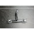 thumbnail image 4 of Kingston Brass KS3251BEX Vintage Double-Handle Wall-Mount Bridge Kitchen Faucet, Polished Chrome, 4 of 7