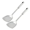 Unique Bargains Stainless Steel Cookware Kitchen Cooking Pancake Turner Spatula 2 Pcs