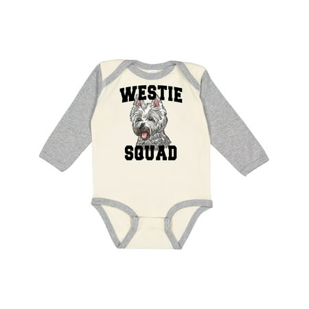 

Inktastic Dog Westie Squad Gift Baby Boy or Baby Girl Long Sleeve Bodysuit