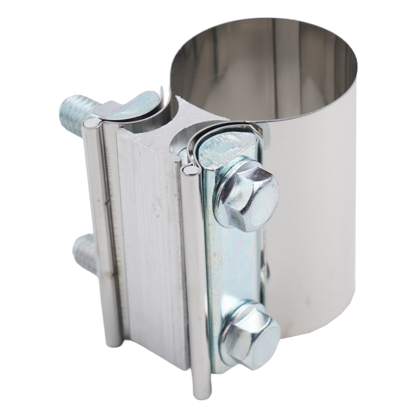 Adjustable Stainless Steel DIY Exhaust Muffler Connector Sleeve Clamp 2 inch