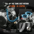 thumbnail image 3 of KFFKFF Air Compressor with 20 Gallon Tank, 4HP & 14.6 CFM@90 PSI, Oil-Free, Max 125PSI, 78dB Quiet Operation, Ideal for Automotive Work, Tire Filling, and Spray Paint Jobs, 3 of 9