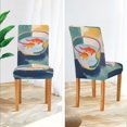 thumbnail image 3 of Yayeee 4 Pack Dining Chair Covers Stretch Parson Chairs Slipcovers Seat Protector, Goldfish Bowl, 3 of 6