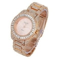thumbnail image 5 of Women's Baguette Cut Iced Out Diamond Watch - Drop it Down with This Bling'ed Out Crystal Tennis Bracelet on Your Wrist Ladies! - ST10372MLA-TB (ST10372MLA Metal Rose Rose- TB), 5 of 8