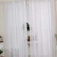 thumbnail image 2 of 2 Panels Plain Voile Curtain Panel Eyelet Ring Slot Top Net Curtains Home Decor, 2 of 5