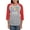Heather/Red, variant on CafePress - 100Th Day Of Schoo Long Sleeve T Shirt - Womens Baseball Tee