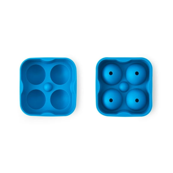 Houdini Large 4 Spheres Silicone Ice Sphere Mold Creates in Blue
