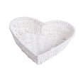 thumbnail image 1 of GUOOL Heart Shape Bread Serving Basket Stackable Multipurpose Organizer Bin Hand Woven White, 1 of 9