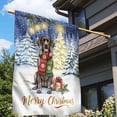 thumbnail image 3 of Merry Christmas German Shorthaired Pointer Snowy Winter with Tree Decorations House Flag 28x40in Double Sided GSP Lover Dog Gift Outdoor Decor - 12020, 3 of 5