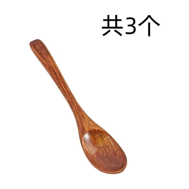 3 cucharas de madera para miel, cucharas de madera pequeñas, cucharas de madera natural para cubiertos, cucharas para beber té para miel, café, azúcar, arroz, cocinar, mezclar y revolver