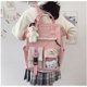 thumbnail image 3 of Mochila De Color Sólido 2021 Para Mujer, Mochilas Impermeables De Colores Caramelo Con Colgante De Insignia, Bolsa De Viaje De Nailon Para La Escuela Diaria Speravity AP006546-01, 3 of 6