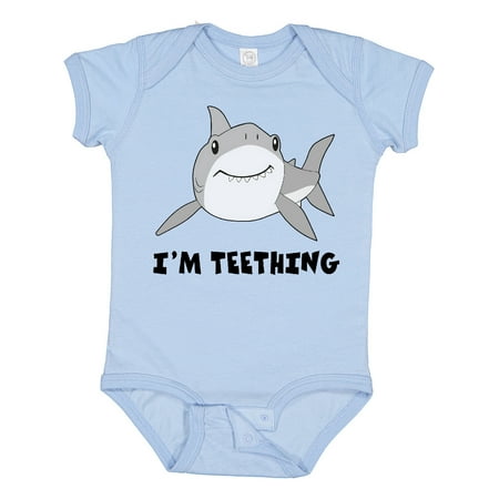

Inktastic I m Teething Cute Shark Gift Baby Boy or Baby Girl Bodysuit