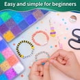 thumbnail image 4 of 6000 Pcs Clay Beads Bracelet Making Kit, Round Letter Beads with Charm and Elastic Strings, Friendship Bracelets Holiday Gifts for Girls Adults, 4 of 7