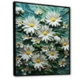 thumbnail image 2 of Designart "Elegance Of White Daisy Blooms VI" Daisies Floater Framed Canvas Art Print, 2 of 5