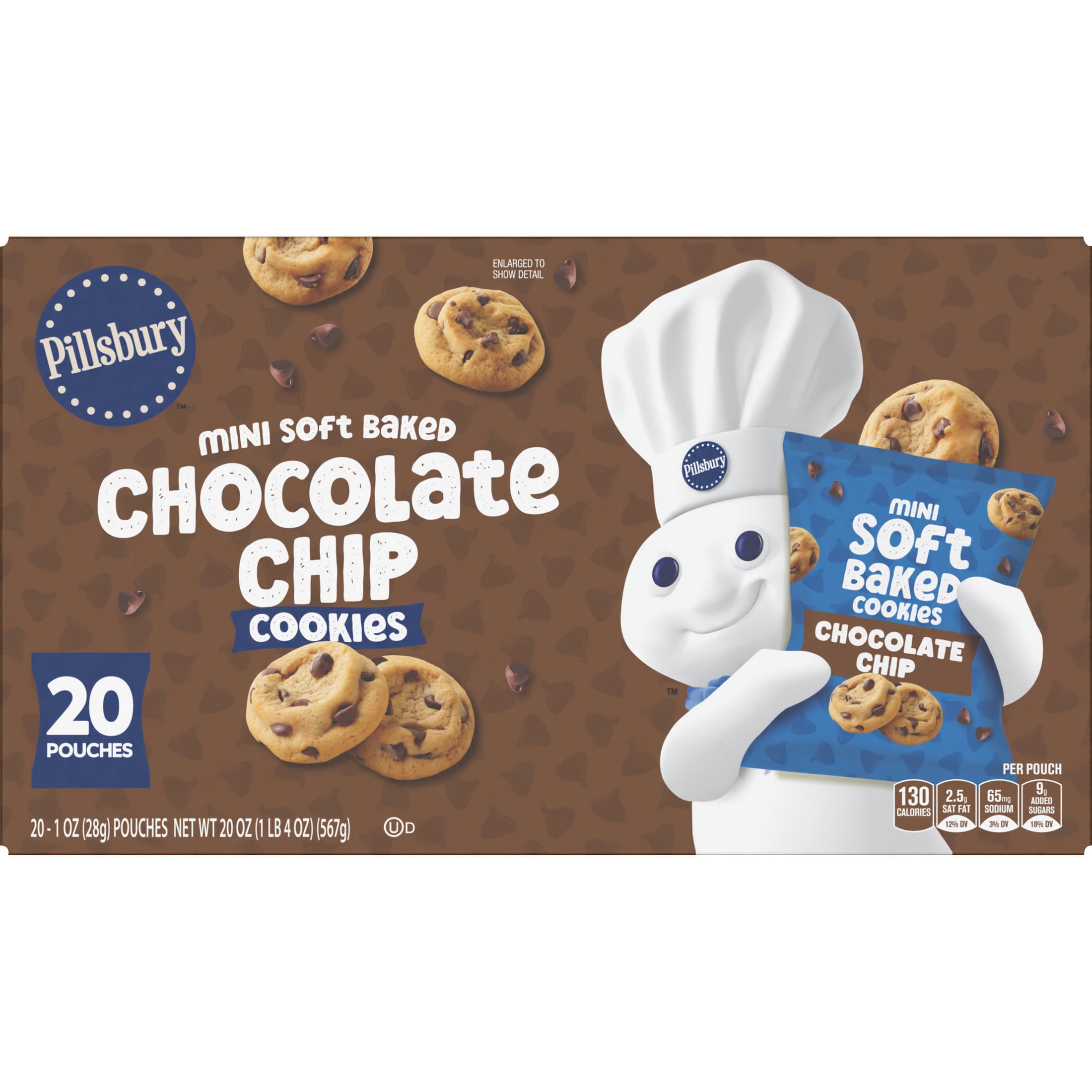 (3 pack) Pillsbury Soft Baked Mini Chocolate Chip Cookies 20 Count