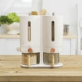 thumbnail image 3 of Contenedor de almacenamiento Sunnimix 5 kg con vaso medidor blanco dispensador de cereales, 3 of 8