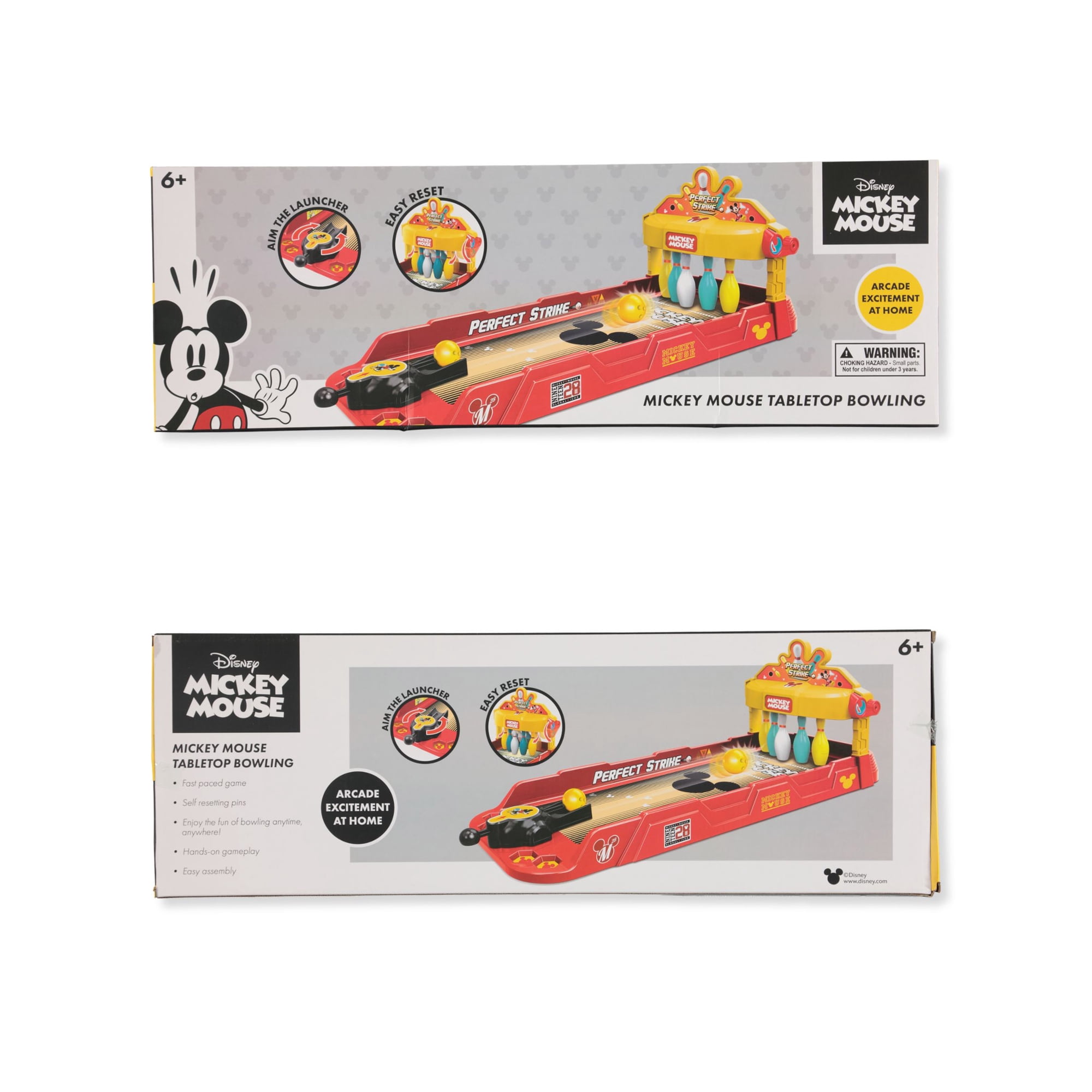 Disney Mickey Mouse Table Top Bowling Game - black/red, one size