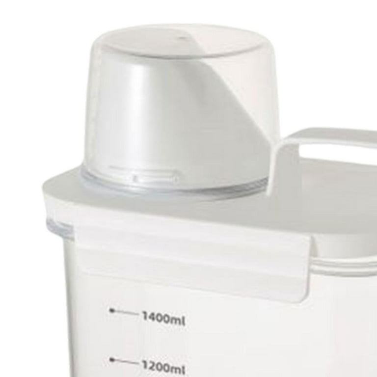 Detergent Dispenser Powder Storage Box Clear Washing Powder Liquid