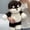 Black, variant on Cadancy Plush Toy 18-Inch Stuffed Husky Dog Soft Cuddly Animal Pillow, Fluffy Huggable Running Puppy Doll Bedroom Nursery Decor Birthday Gift Companion Cushion