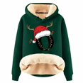 thumbnail image 1 of WILLBEST Sudadera con Capucha y Estampado Navideño para Mujer, de Lana, Cálida, de Invierno, Estilo Pullover, Modelo 1161 Grande, 1 of 4