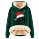 thumbnail image 1 of WILLBEST Sudadera con Capucha y Estampado Navideño para Mujer, de Lana, Cálida, de Invierno, Estilo Pullover, Modelo 1161 Grande, 1 of 4