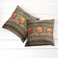 thumbnail image 2 of Ambesonne Nautical Throw Pillow Cover 2 Pack, Rustic Wooden Ship, 24", Multicolor, 2 of 6