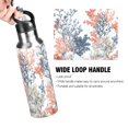thumbnail image 4 of Yayeee 20oz Insulated Water Bottle Double Wall Stainless Steel with Flip Straw Lid, White Sea Plants, 4 of 7