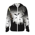 thumbnail image 1 of Balery Happy Halloween 1 Sudadera ligera de manga larga con capucha y protección solar UPF 50+ para hombre y mujer, ideal para pesca y running-Small, 1 of 7