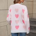 thumbnail image 4 of Outfmvch Chandails pour Femmes Chandails à Col Rond Chandails en Molleton Cœur d'Amour Grahic Saint-Valentin Col Rond Chandail à Capuchon Tricoté Chandail de la Saint-Valentin Chandails de Noël pour Femmes Chandail Tricoté Chandail à Enfiler Hauts Blanc G, 4 of 6