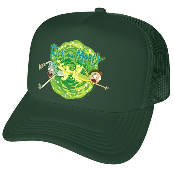 Rick and Morty Portal Foam Snapback Trucker Hat - Unisex for Men and Women