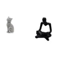 thumbnail image 1 of Escultura De Resina De Gato Pensador Abstracto, Figura Decorativa Para Sala De Estar, Dormitorio, Entrada, Estantería, Adorno Creativo De Animal Coleccionable, 1 of 8
