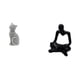 thumbnail image 1 of Escultura De Resina De Gato Pensador Abstracto, Figura Decorativa Para Sala De Estar, Dormitorio, Entrada, Estantería, Adorno Creativo De Animal Coleccionable, 1 of 8