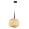 thumbnail image 1 of Lámpara colgante de bambú de japonés, pantalla para hotel, , oficina, comedor, cubierta de lámpara de repuesto, extraíble a prueba de Zulema Pantalla de lámpara de bambú, 1 of 8