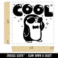 thumbnail image 2 of Cool Penguin Self-Inking Rubber Stamp Ink Stamper - Fuchsia Ink - Small 1 Inch, 2 of 7