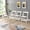 White, variant on Upholstered folding chair, space saving, easy to carry, 4PCS, Walnut shelf+Beige cushion,Dining room