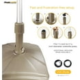 Outdoor Umbrella Stand w/ Easy Rolling Base (up to 125lb) Heavy Duty