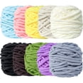 thumbnail image 2 of 2 Pack 100g/Ball Soft Chenille Yarn Velvet Blanket Yarn Thick Fluffy Plush Yarn for Crocheting Hand Knitting Weaving Sweater Shawl Scarf Gloves DIY Craft, 2 of 15