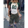 thumbnail image 6 of Gynyvoja Women Short Sleeve Jersey Crop Tops Y2k Graphic Tees Summer Teen Girls Crewneck Slim Fit T-Shirts Green L, 6 of 8