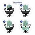 thumbnail image 4 of Christmas Office Chair Slipcover, Happy Noel Themed Cartoon Pattern with Penguins Gifts Clouds and Trees, Protective Stretch Decorative Fabric Cover, Standard Size, Seafoam Multicolor, by Ambesonne, 4 of 5